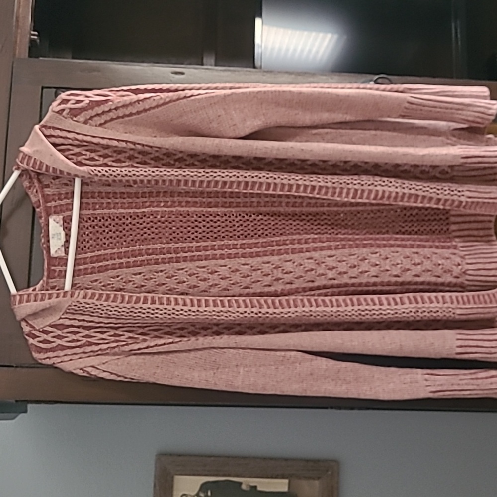 Distressed look open cardigan